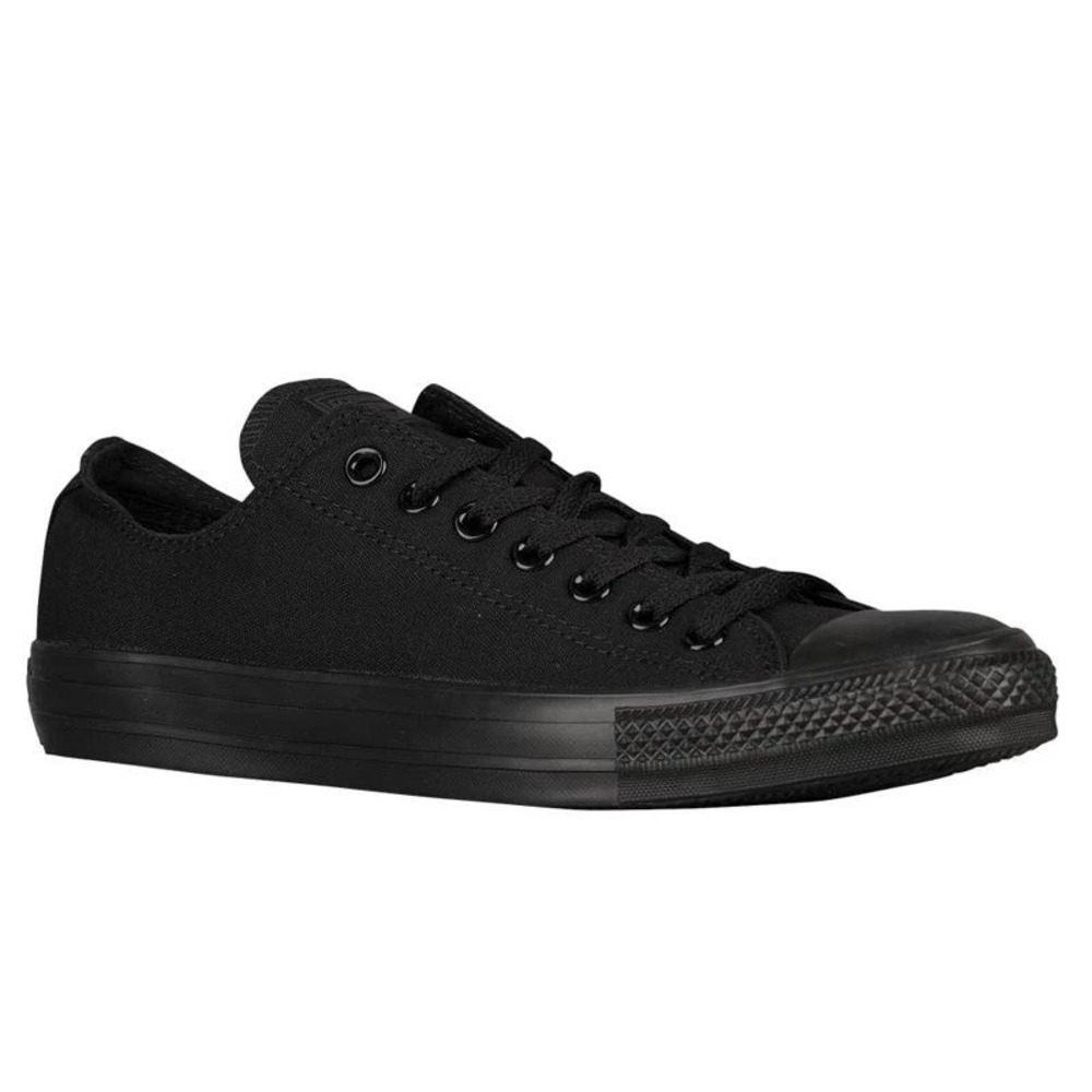 Converse Chuck Taylor All Star Low Top Sneakers Monochrome Black Canva ‎ 10W 8M